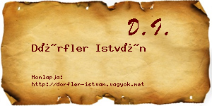 Dörfler István névjegykártya