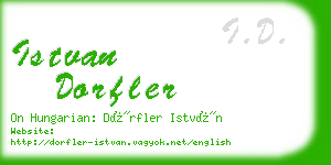 istvan dorfler business card